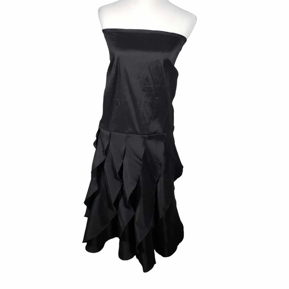 R&M Richards size 8 Black Knee Length Halter Dress - Picture 1 of 8